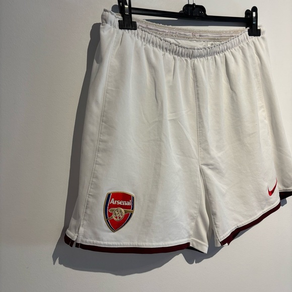 2007-2008 Vintage Arsenal FC Nike Jersey Shorts White Medium - Picture 4 of 11